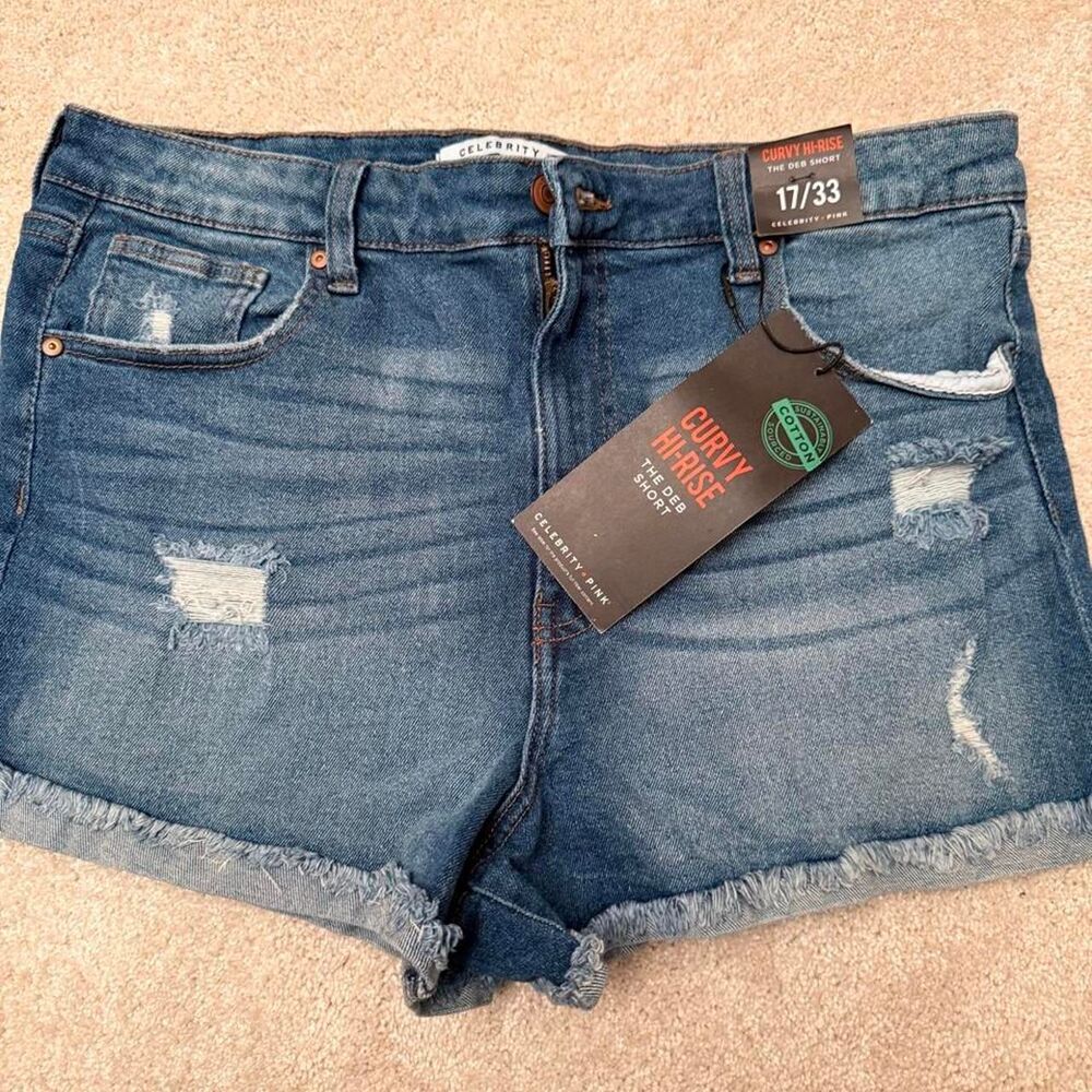 Celebrity-pink Women's Blue and Navy Shorts